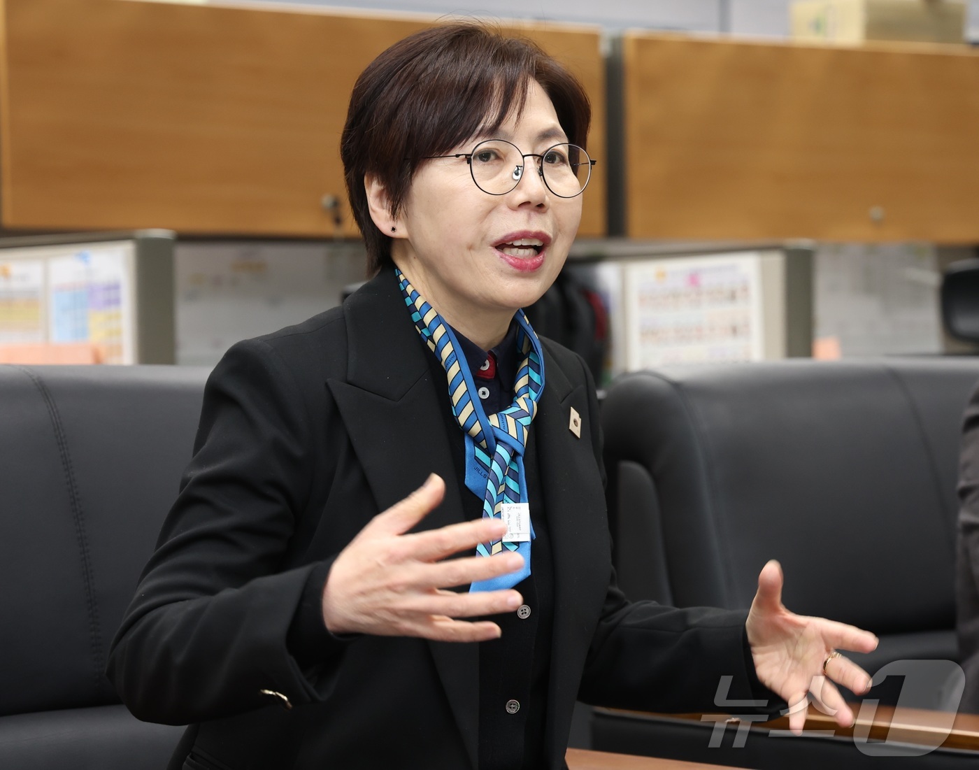 (전주=뉴스1) 유경석 기자 = 국주영은 전북도의원이 4일 전북 전주시 전북특별자치도의회 기자실에서 간담회를 열고 전주시장 출마를 위해 도의원 사퇴 의사를 밝히고 있다. 2026. …