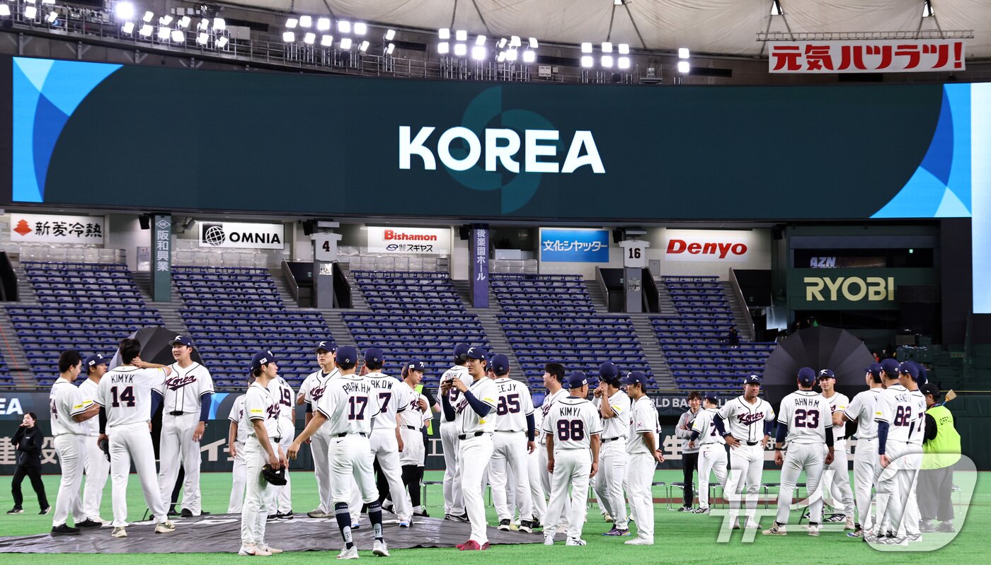 본문 이미지 - 2026 월드베이스볼클래식(WBC) 대한민국 국가대표팀이 4일 일본 도쿄돔에서 훈련을 하고 있다. 2026.3.4 ⓒ 뉴스1 구윤성 기자