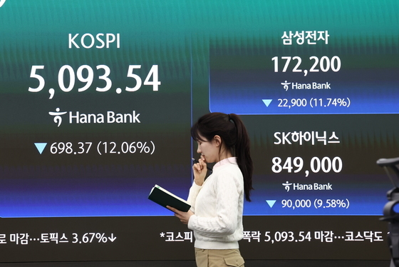 '검은 수요일' 코스피 폭락 마감