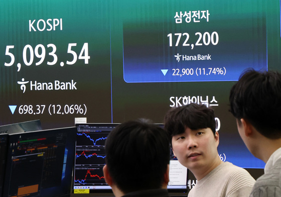 역대 최대 낙폭, 코스피 5000선 위태