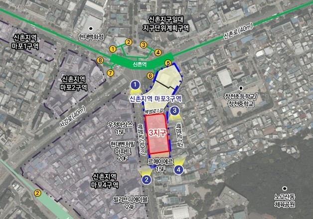 신촌역 인근 마포3구역, 최고 높이 155m까지 짓는다