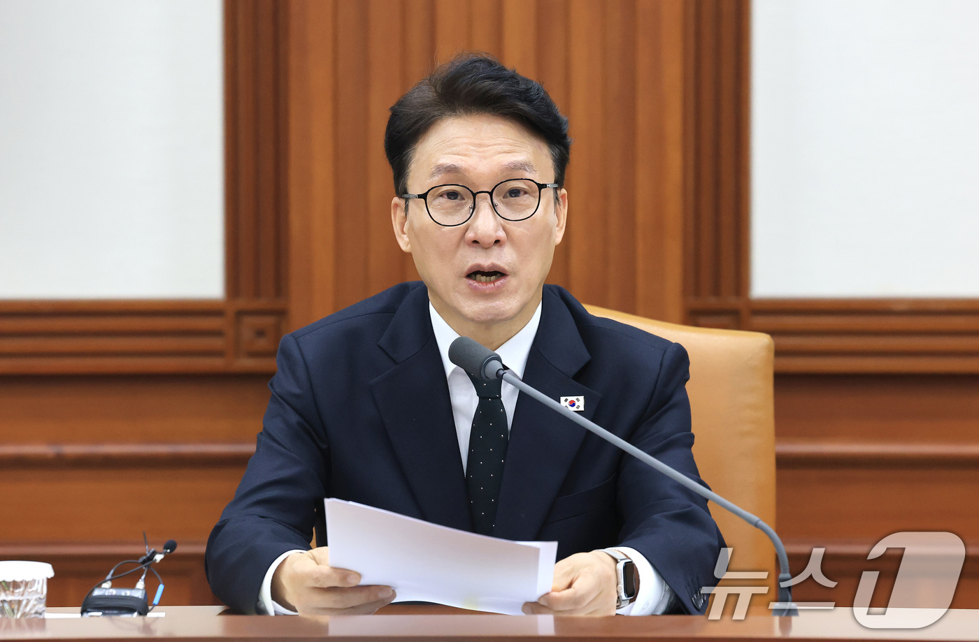 (서울=뉴스1) 임세영 기자 = 김민석 국무총리가 5일 서울 종로구 정부서울청사에서 열린 국가정책조정회의에서 모두발언을 하고 있다. 2026.3.5/뉴스1