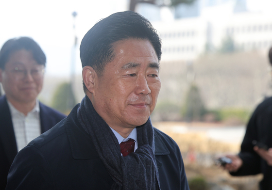 합수본 2차 조사 출석하는 김규환 전 의원