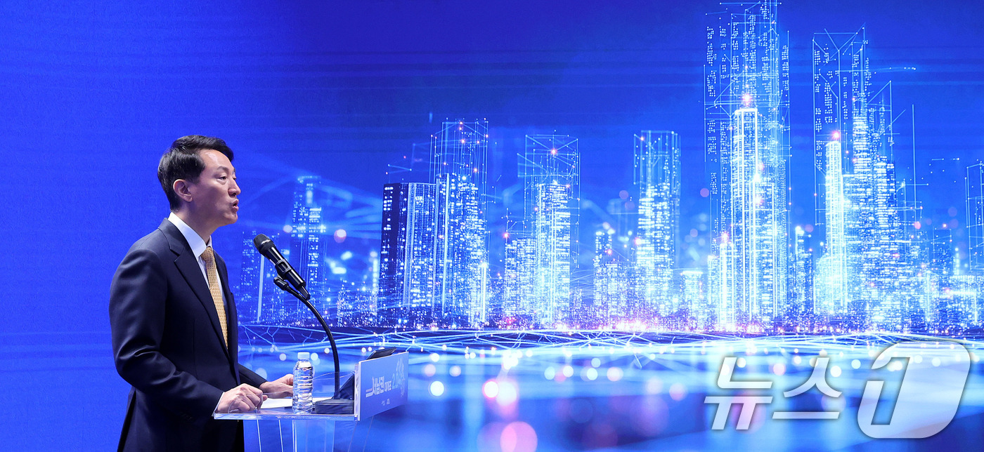 (서울=뉴스1) 박지혜 기자 = 오세훈 서울시장이 5일 서울 중구 서울시청에서 '서남권 대개조 2.0'을 발표하고 있다. 2026.3.5/뉴스1