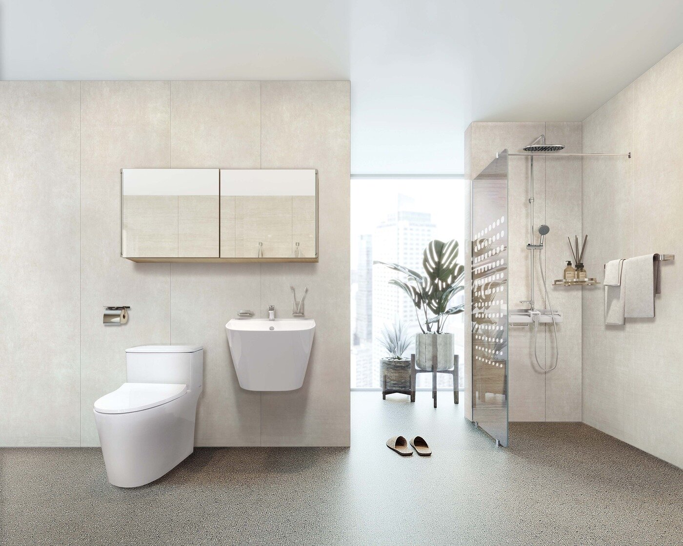 본문 이미지 - KCC글라스 홈씨씨 욕실 시공 패키지 이지바스 코지 내추럴(KCC글라스 제공)