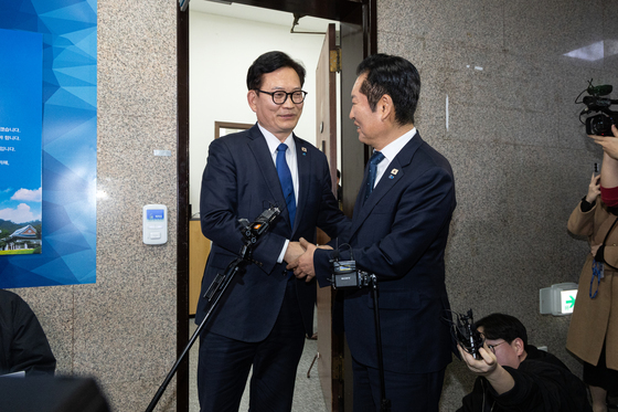 송영길 전 대표 배웅하는 정청래