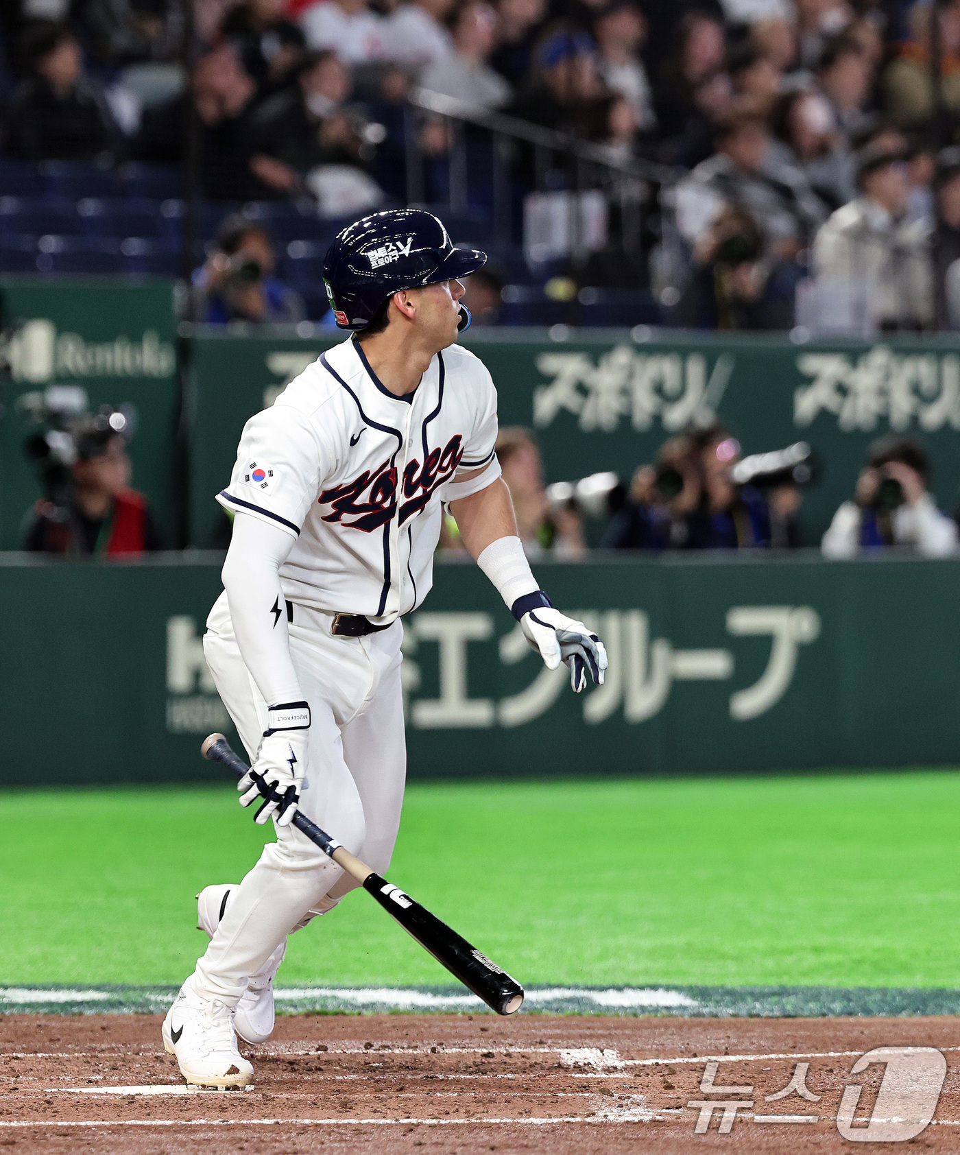 (도쿄=뉴스1) 구윤성 기자 = 5일 오후 일본 도쿄돔에서 열린 2026 월드베이스볼클래식 C조 1차전 대한민국과 체코의 경기. 대한민국의 3회말 1사 주자 없는 상황, 셰이 위트 …