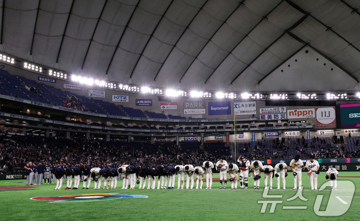 (도쿄=뉴스1) 구윤성 기자 = 5일 오후 일본 도쿄돔에서 열린 2026 월드베이스볼클래식 C조 1차전 대한민국과 체코의 경기. 체코를 상대로 11대 4 승리를 거둔 대한민국 선수 …