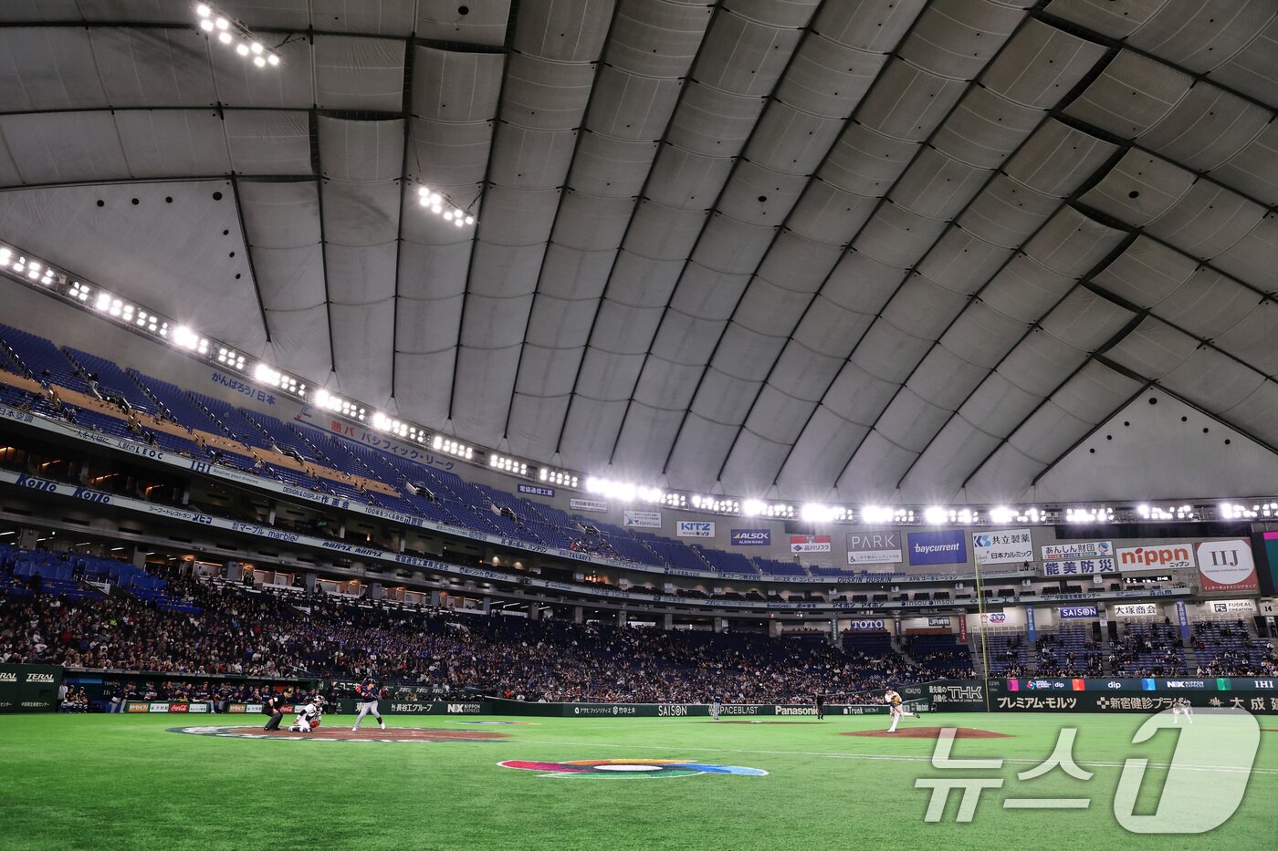 본문 이미지 - 5일 오후 일본 도쿄돔에서 2026 월드베이스볼클래식 C조 1차전 대한민국과 체코의 경기가 열리고 있다. 2026.3.5 ⓒ 뉴스1 구윤성 기자