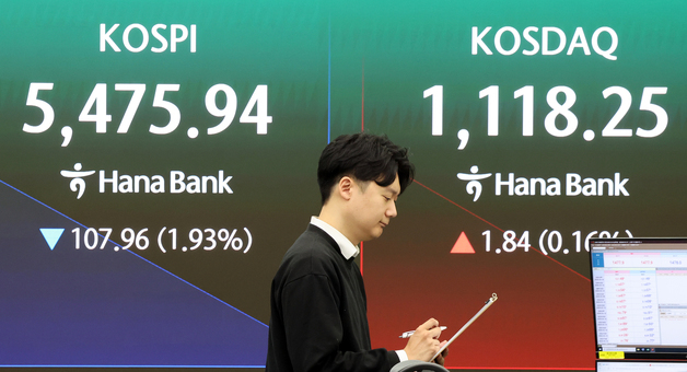 '널뛰기 장세' 5600→5380→5510…개인-외인 치열한 수급 공방[장중시황]
