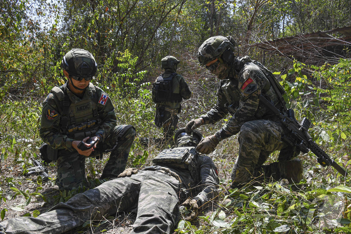 (서울=뉴스1) = 해병대는 지난 2월 23일부터 6일(현지시간)까지 태국 일대에서 미국, 태국 등 10개국과 함께 코브라골드 연합훈련에 참가했다고 밝혔다. 사진은 지난 1일 한국 …