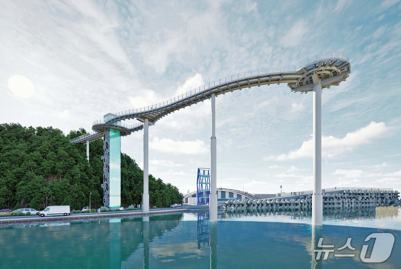 본문 이미지 - 강원 강릉 안목 죽도봉 스카이밸리 조감도.(강릉시 제공, 재판매 및 DB 금지) 2026.3.6/뉴스1