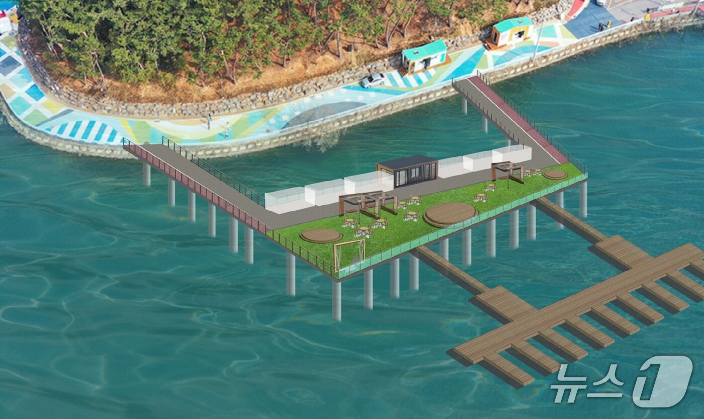 본문 이미지 - 탑정호 수상레저 휴게시설 조감도 (논산시 제공.재판매 및 DB금지)/뉴스1 