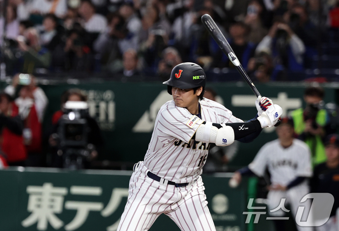 (도쿄=뉴스1) 구윤성 기자 = 7일 오후 일본 도쿄돔에서 열린 2026 월드베이스볼클래식 C조 조별리그 대한민국과 일본의 경기. 일본의 선두타자 오타니 쇼헤이가 1회말 타석에 들 …