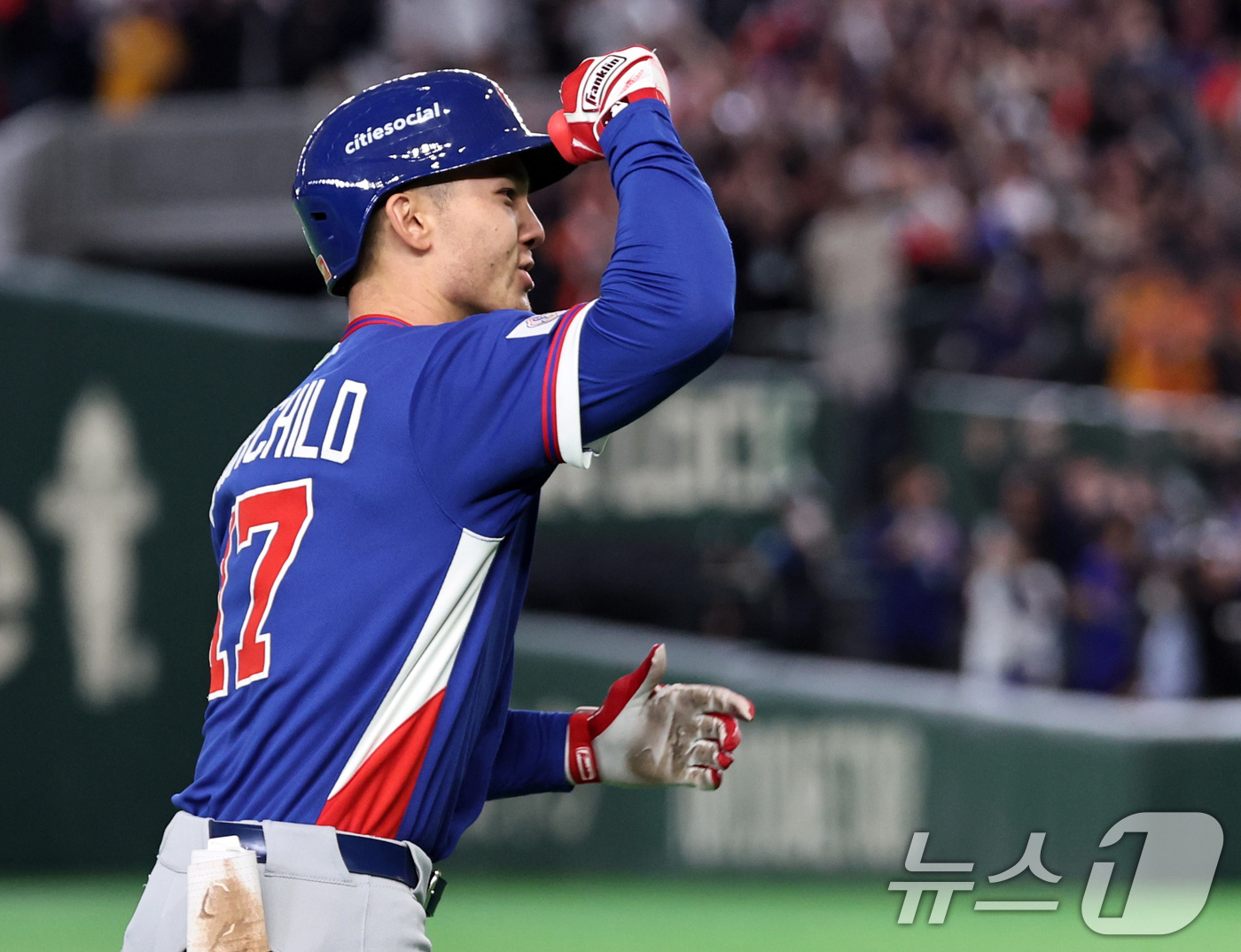 (도쿄=뉴스1) 구윤성 기자 = 8일 일본 도쿄돔에서 열린 2026 월드베이스볼클래식 조별리그 C조 대한민국과 대만의 경기. 대만 스튜어트 페어차일드가 8회초 1사 2루 상황때 역 …