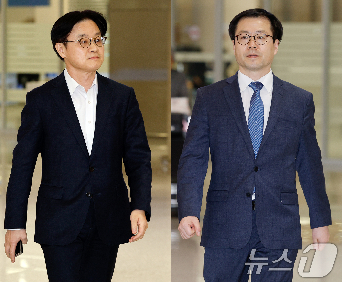 (인천공항=뉴스1) 안은나 기자 = 김정관 산업통상부 장관(왼쪽)과 여한구 통상교섭본부장이 대미 통상현안 협의를 마치고 8일 오후 인천국제공항 2터미널을 통해 각각 귀국하고 있다. …