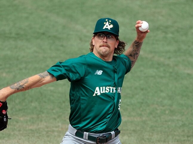 본문 이미지 - 호주 야구 대표팀 투수 라클란 웰스.(호주 야구 대표팀 SNS 캡처)
