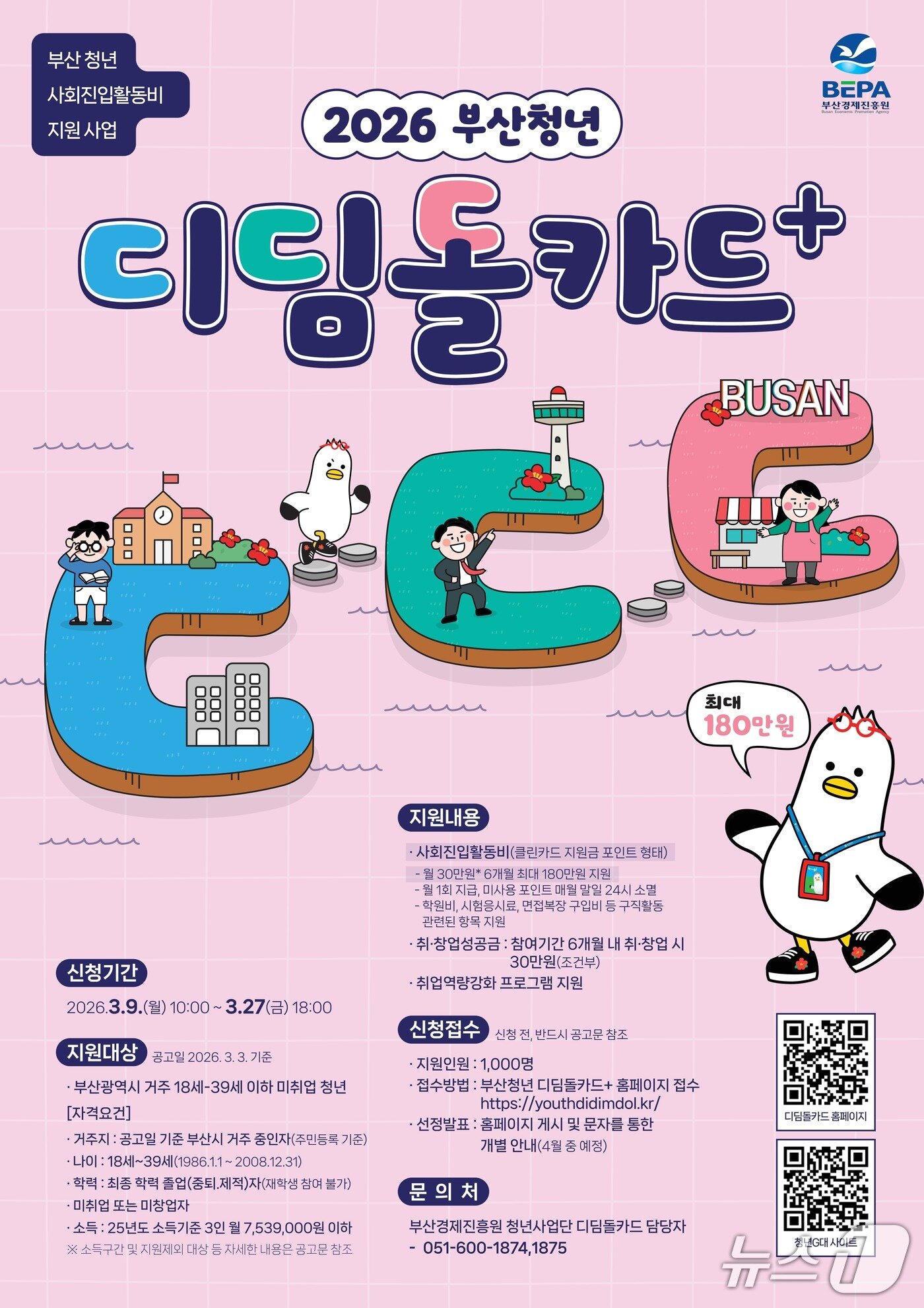 본문 이미지 - '2026년 청년 디딤돌카드 플러스' 모집 안내 포스터(부산경제진흥원 제공. 재판매 및 DB금지)