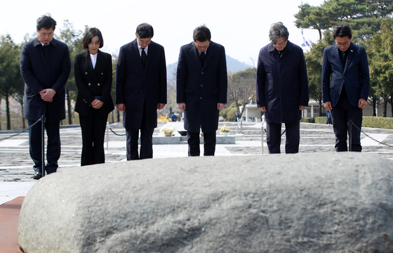 정원오 예비후보, 노무현 전 대통령 묘역 참배