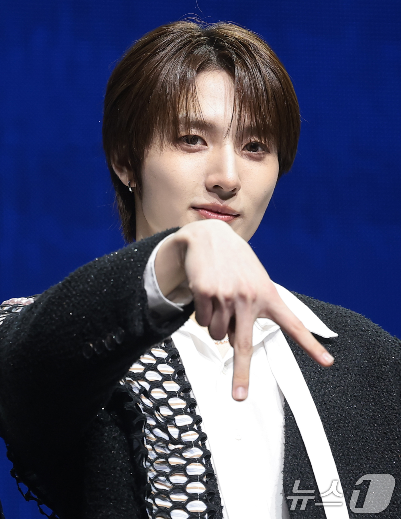 (서울=뉴스1) 권현진 기자 = 그룹 누에라(NouerA) 준표가 9일 서울 광진구 예스24라이브홀에서 가진 세 번째 미니 앨범  'POP IT LIKE(팝 잇 라이크)‘ 발매 쇼 …