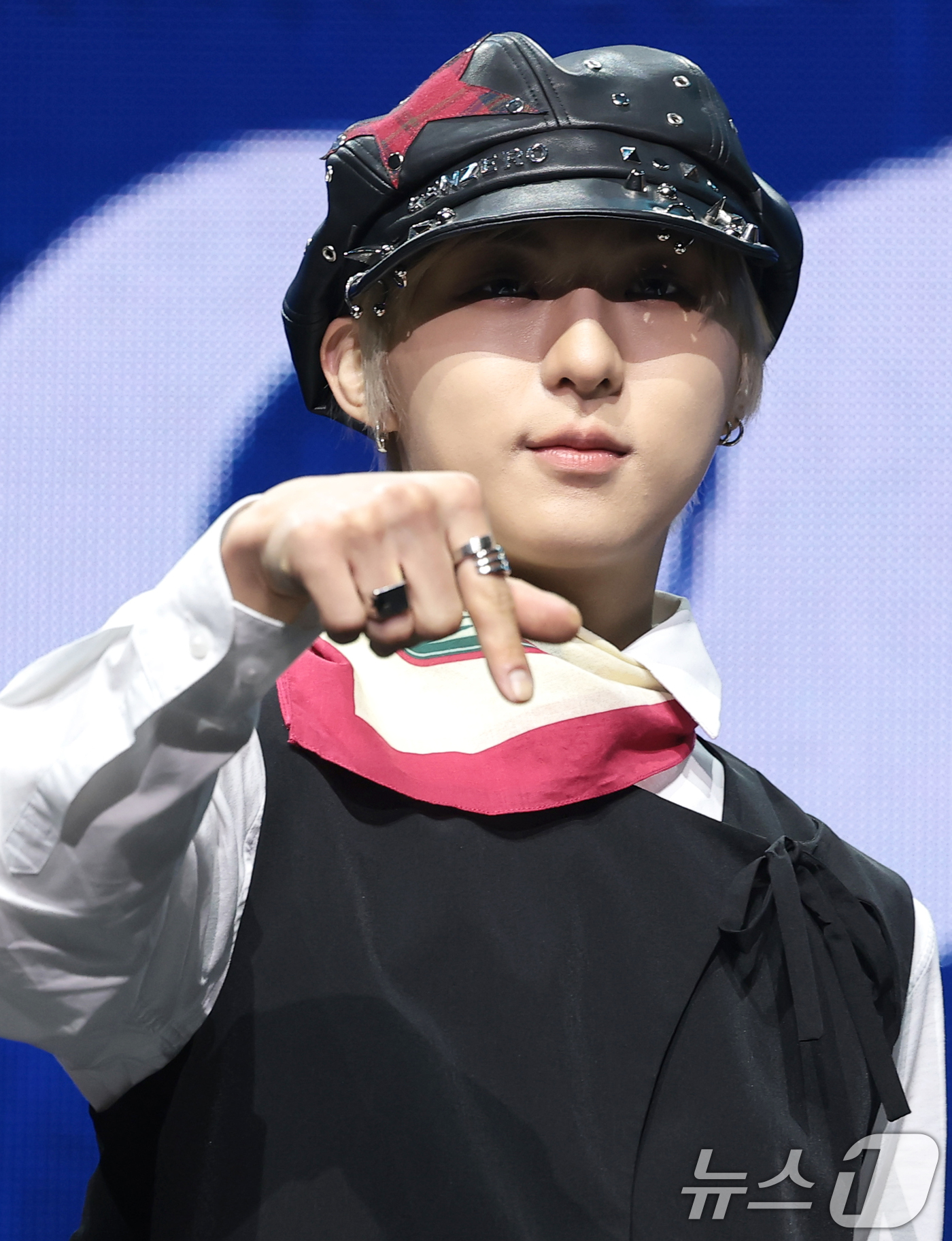 (서울=뉴스1) 권현진 기자 = 그룹 누에라(NouerA) 미라쿠가 9일 서울 광진구 예스24라이브홀에서 가진 세 번째 미니 앨범  'POP IT LIKE(팝 잇 라이크)‘ 발매 …