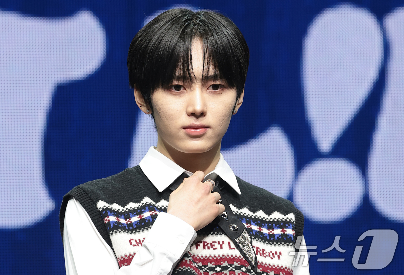 (서울=뉴스1) 권현진 기자 = 그룹 누에라(NouerA) 린이 9일 서울 광진구 예스24라이브홀에서 가진 세 번째 미니 앨범  'POP IT LIKE(팝 잇 라이크)‘ 발매 쇼케 …