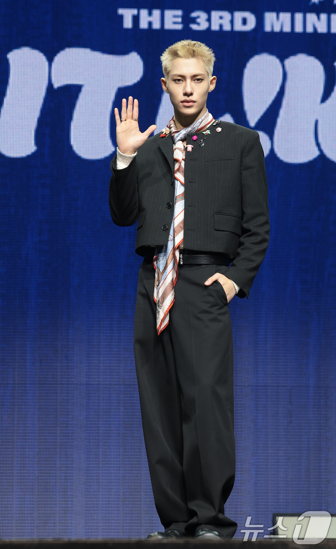 (서울=뉴스1) 권현진 기자 = 그룹 누에라(NouerA) 유섭이 9일 서울 광진구 예스24라이브홀에서 가진 세 번째 미니 앨범  'POP IT LIKE(팝 잇 라이크)‘ 발매 쇼 …