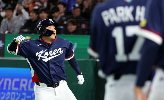 문보경, 호주전 선제 투런포