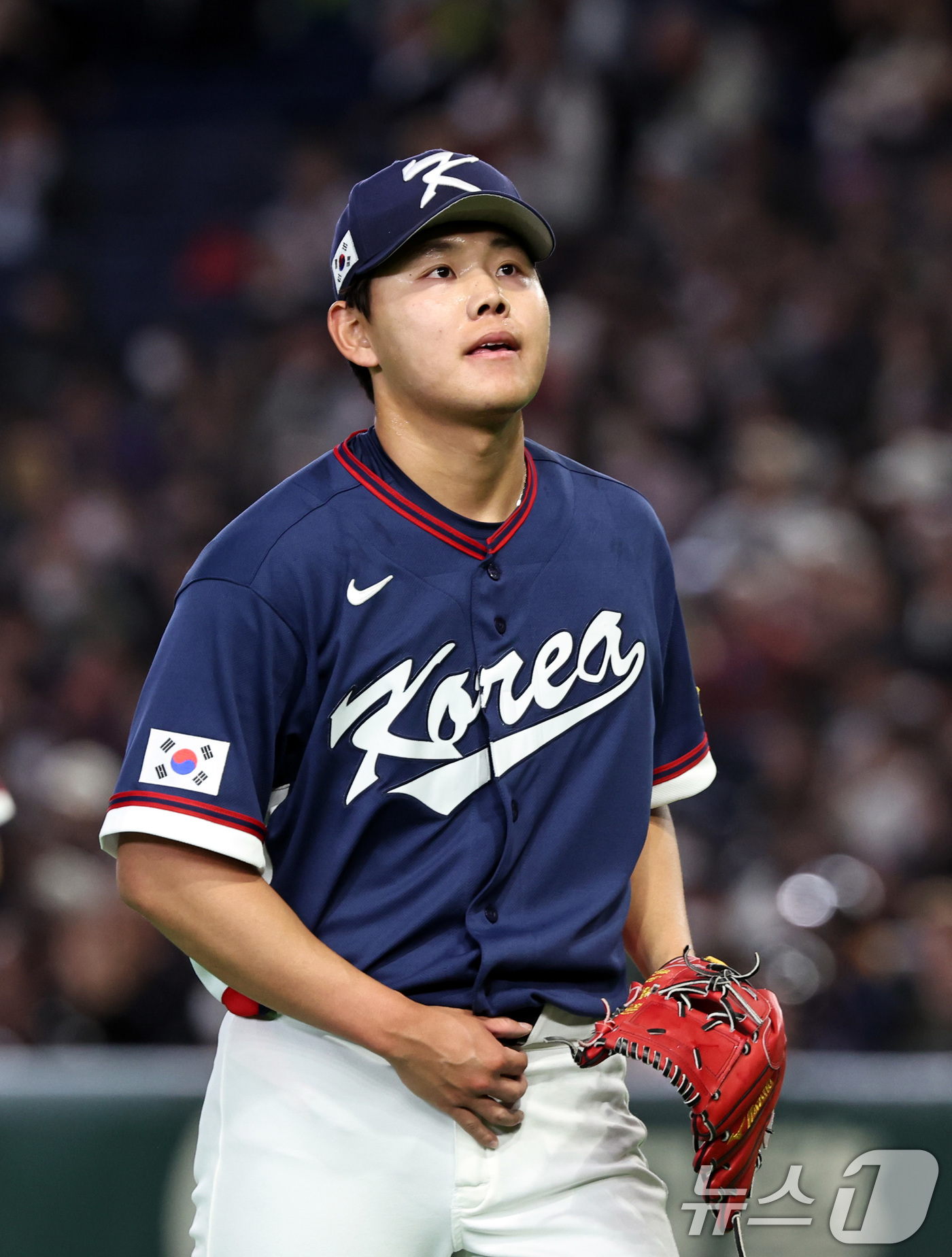 (도쿄=뉴스1) 구윤성 기자 = 9일 일본 도쿄돔에서 열린 2026 월드베이스볼클래식 조별리그 C조 대한민국과 호주의 경기. 5회말 호주 로비 글렌디닝에게 솔로홈런을 허용한 소형준 …