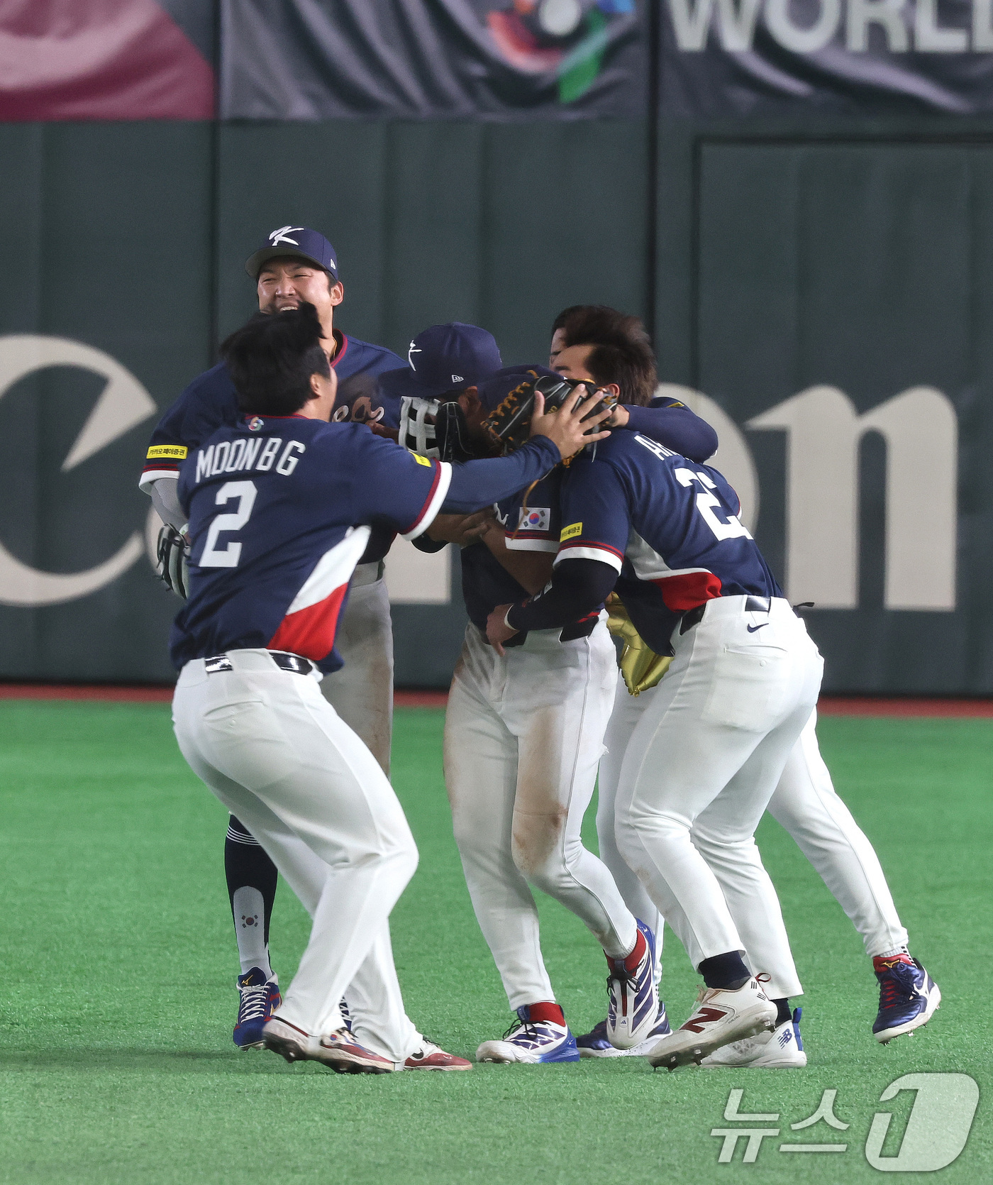 (도쿄=뉴스1) 구윤성 기자 = 9일 일본 도쿄돔에서 열린 2026 월드베이스볼클래식(WBC) 조별리그 C조 대한민국과 호주의 경기, 7-2 승리로 8강 진출을 확정지은 대한민국 …