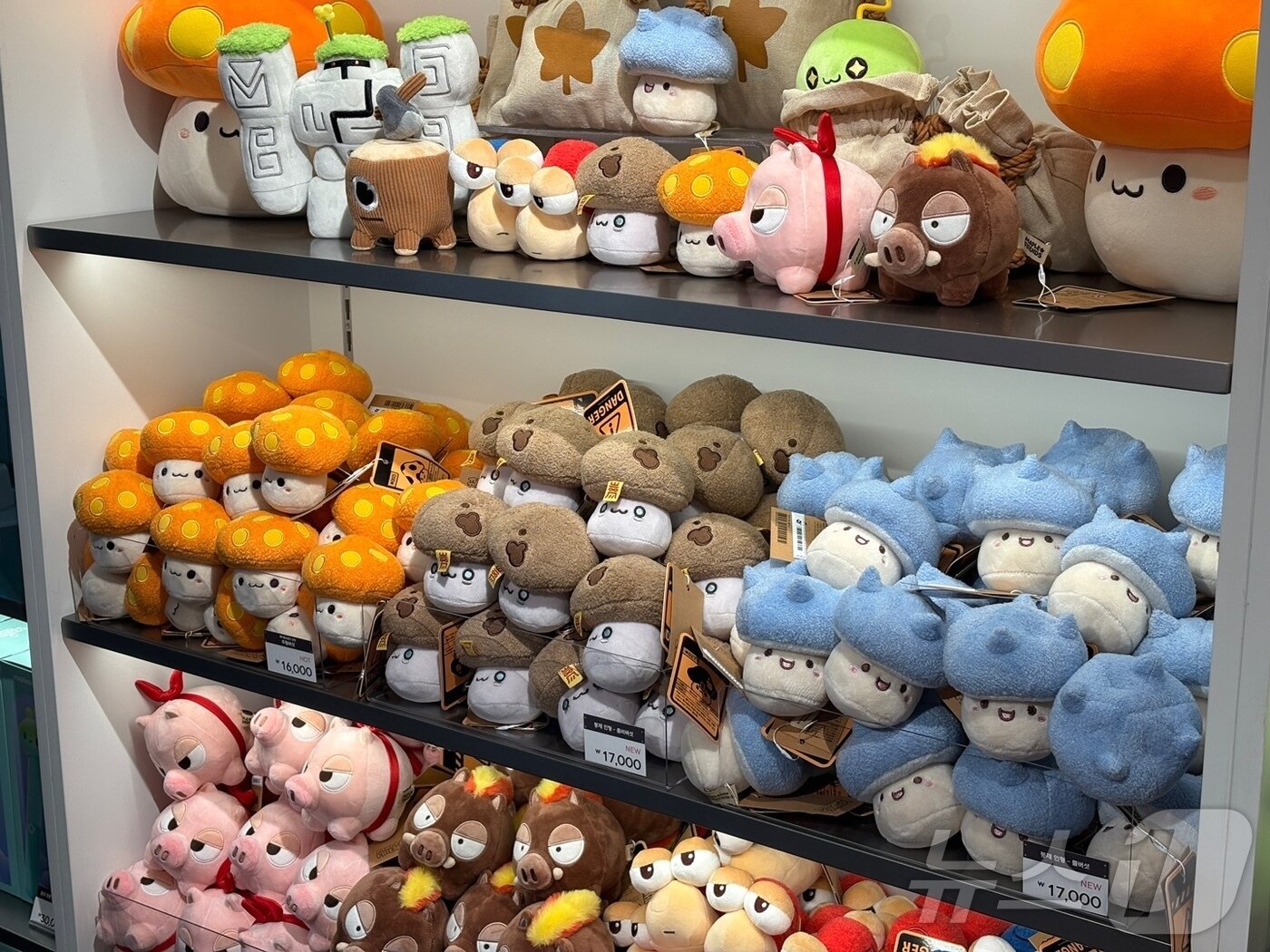 본문 이미지 - 넥슨이 롯데월드 야외공간에 설치한 메이플랜드 내 굿즈샵.2026.4.1 ⓒ 뉴스1 김민재 기자