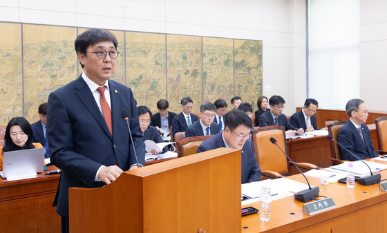 추경 정부측 제안 설명하는 최휘영 문체부 장관