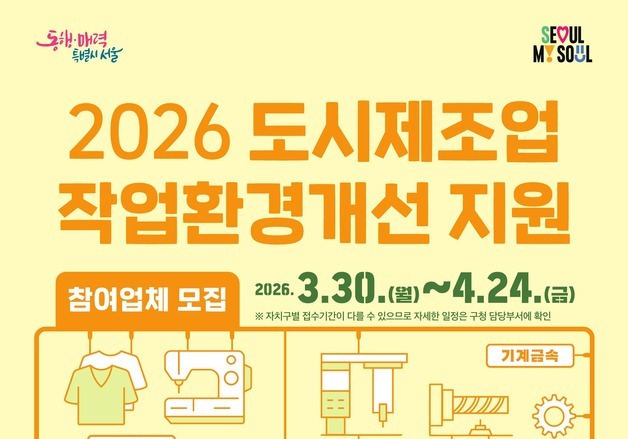 서울시, 도시제조업 작업환경 개선 750곳 모집…최대 720만 원 지원