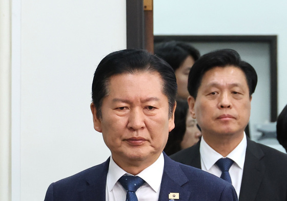 후보 환영식 참석하는 정청래