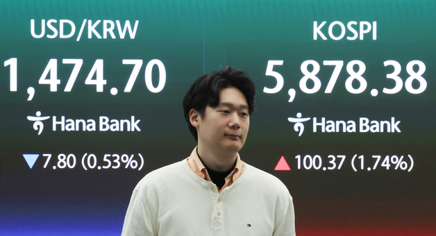 휴전 기대감 코스피 강세, 5900 터치… 외인 순매수[장중시황]