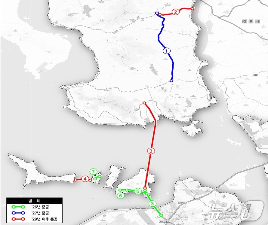 본문 이미지 - 강화·옹진 도로사업 추진 현황 (인천시 제공.재판매 및 DB금지)