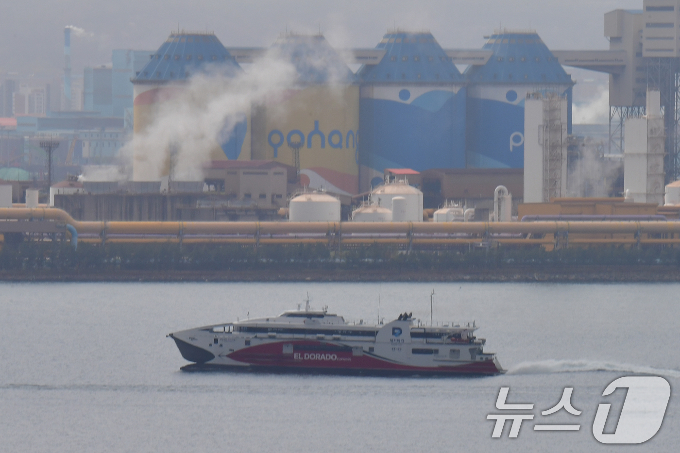 (포항=뉴스1) 최창호 기자 = 10일 오전 경북 포항여객선터미널에서 출항한 포항~울릉 정기여객선인 대저페리의 엘도라도 익스프레스호가 울릉도를 향해 출항하고 있다.이 배는 지난해 …