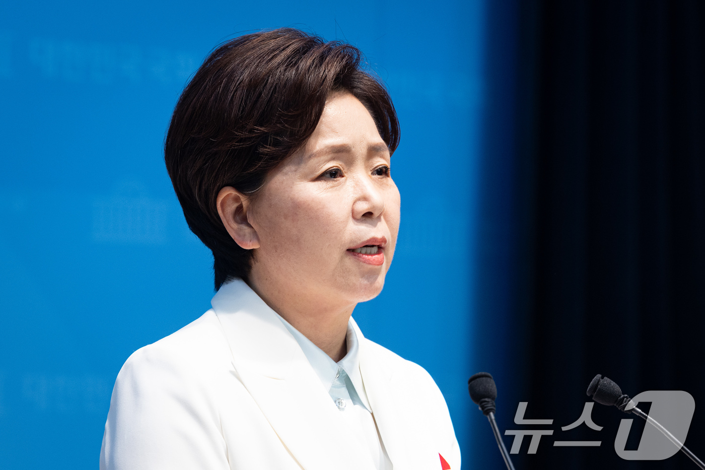 (서울=뉴스1) 유승관 기자 = 양향자 국민의힘 최고위원이 10일 서울 여의도 국회 소통관에서 경기도지사 출마선언 기자회견을 하고 있다. 2026.4.10/뉴스1