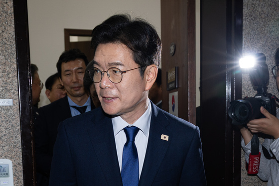 정청래 대표 면담 마친 정원오 민주당 서울시장 예비후보