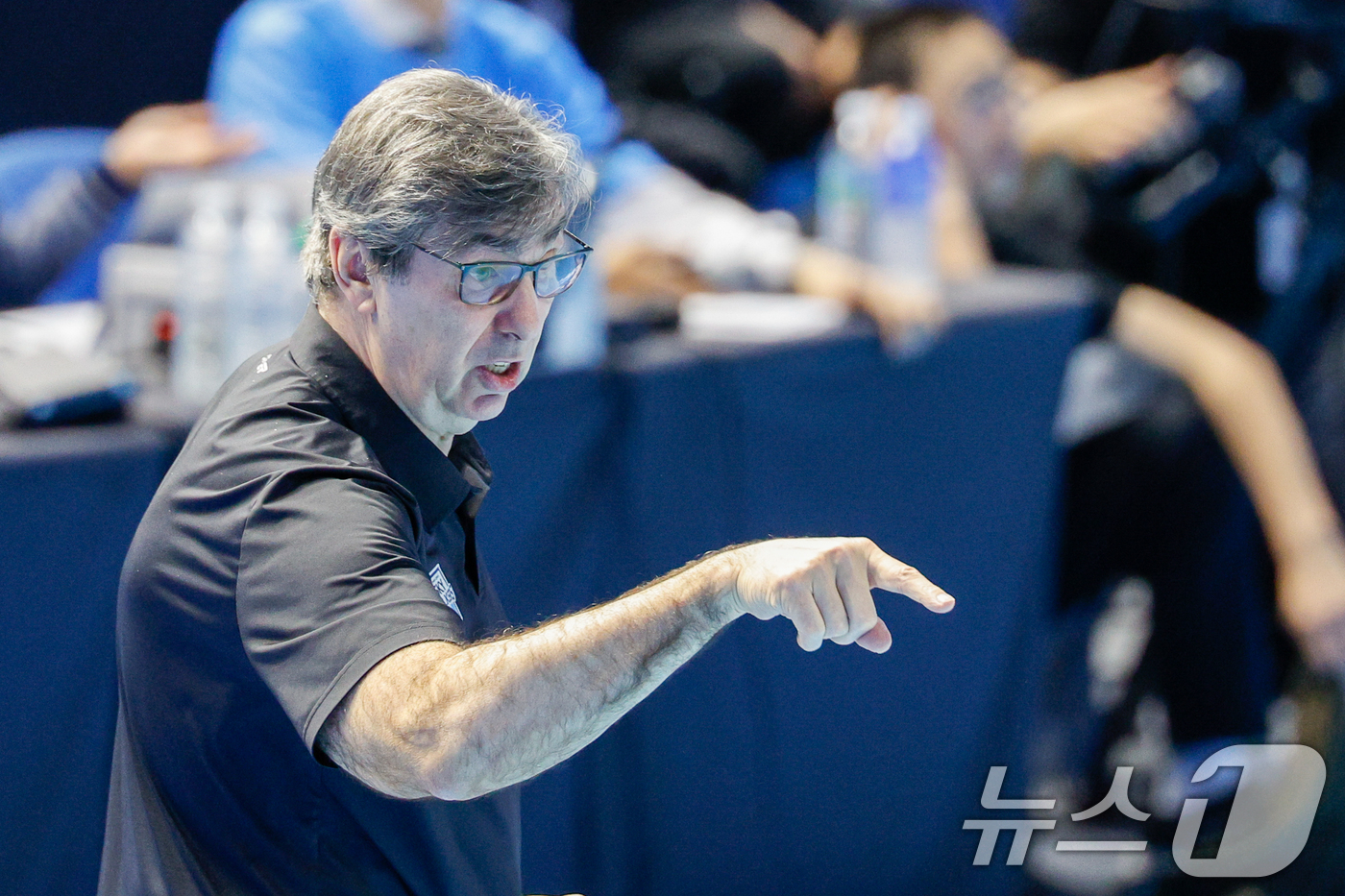 (인천=뉴스1) 안은나 기자 = 10일 오후 인천 계양체육관에서 열린 프로배구 2025-2026 V-리그 남자부 챔피언 결정전 5차전 대한항공 점보스와 현대캐피탈 스카이워커스의 경 …