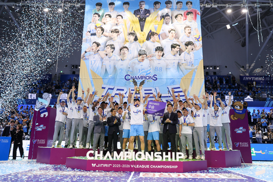 대한항공 '기쁨의 트레블 달성'