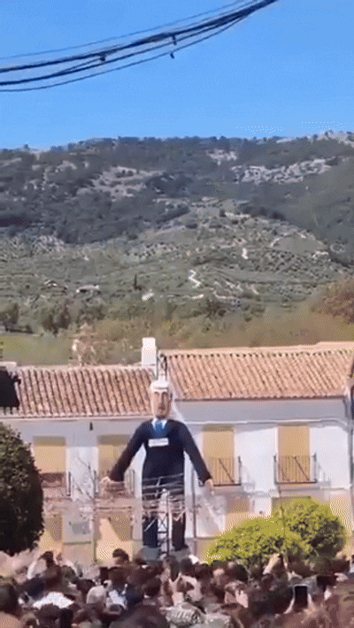 [영상]스페인 지역 축제서 네타냐후 인형 폭파…이스라엘 반발