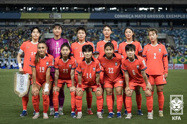 본문 이미지 - 신상우 감독이 이끄는 대한민국 여자축구대표팀 (대한축구협회 제공). 2026.4.12 ⓒ 뉴스1 김진환 기자