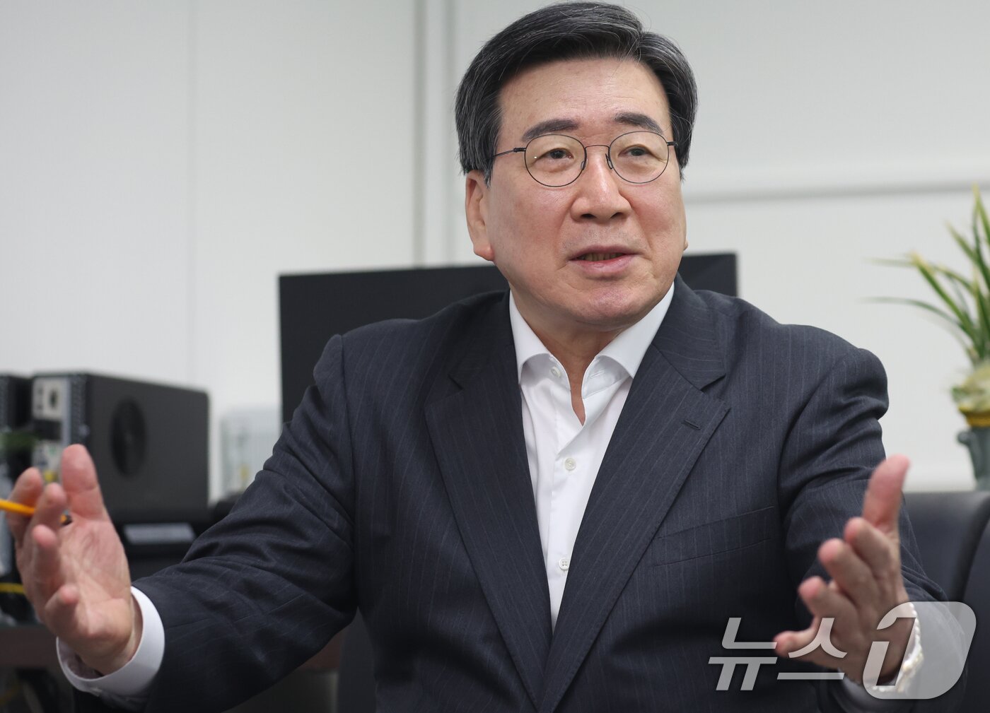 본문 이미지 - 전지명 국민통합위원회 부위원장이 10일 서울 종로구 세종대로 정부서울청사에서 뉴스1과 인터뷰를 하고 있다. ⓒ 뉴스1 김명섭 기자
