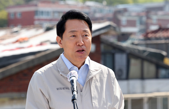 오세훈, 공공재개발 추진 중인 아현1구역 현장 방문