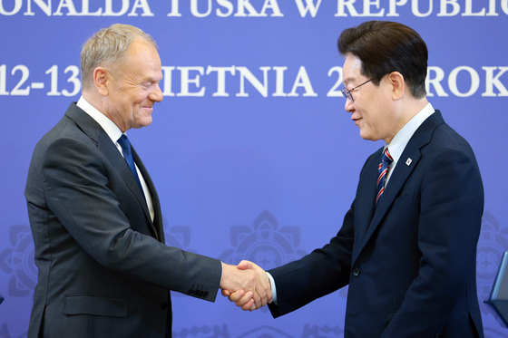 공동언론발표 마친 이재명 대통령·투스크 총리