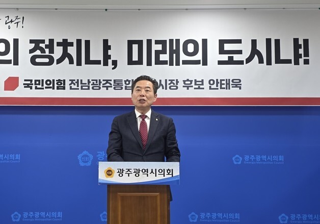 국힘 안태욱 전남광주특별시장 출마…"이정현, 출마 자격 없어"