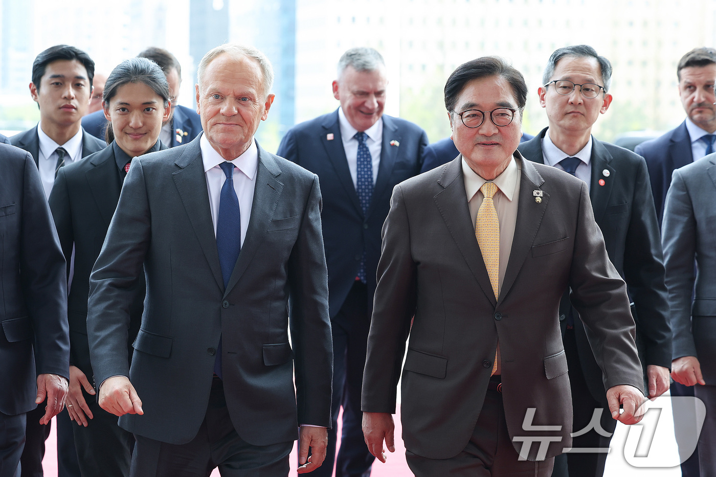 (서울=뉴스1) 신웅수 기자 = 우원식 국회의장이 13일 서울 여의도 국회에서 도날드 투스크 폴란드 총리를 접견하고 있다. 2026.4.13/뉴스1