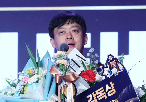 감독상 소감 밝히는 GS칼텍스 이영택 감독