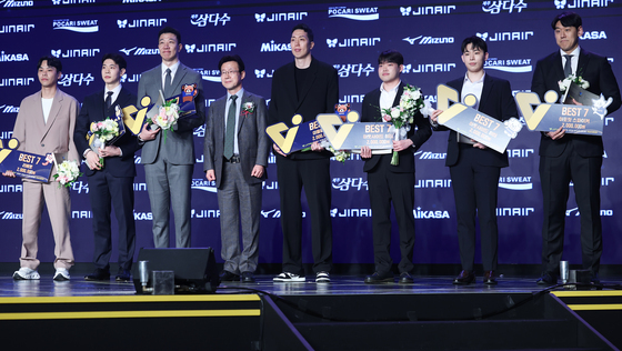 V-리그 남자부 베스트7 수상자들